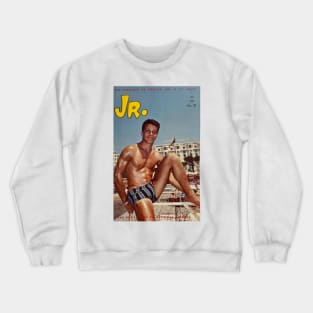 JR. Junior - Vintage Physique Muscle Male Model Magazine Cover Crewneck Sweatshirt